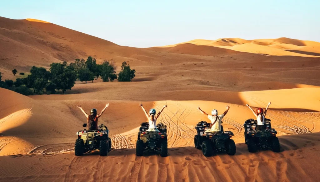 2-hour Merzouga ATV quad biking tour exploring the oasis and meeting nomads