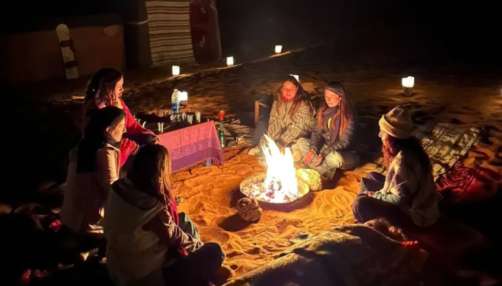 Berber music performance at desert camp during 2 days tour from Marrakech to Zagora