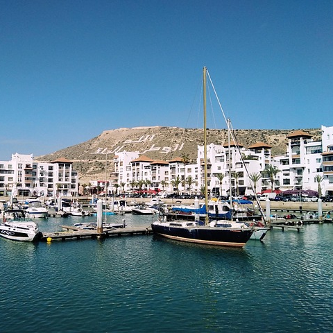 Morocco tours from Agadir — golden Atlantic beach and palm-lined corniche with year-round sunshine Agadir Morocco